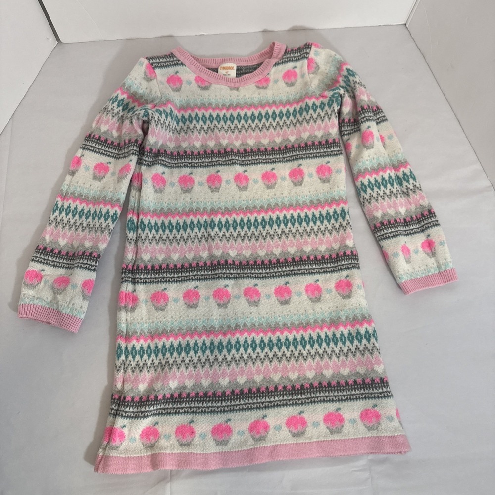 Gymboree Girls Sweater Dress Long Sleeve‎ Pink So Cute! Size 4T